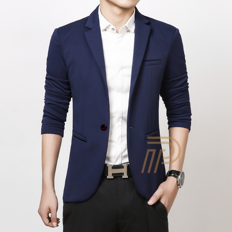 Parayu - Jas Blazer zepp With Jacket  Pria Formal Kancing Satu Slim Fit