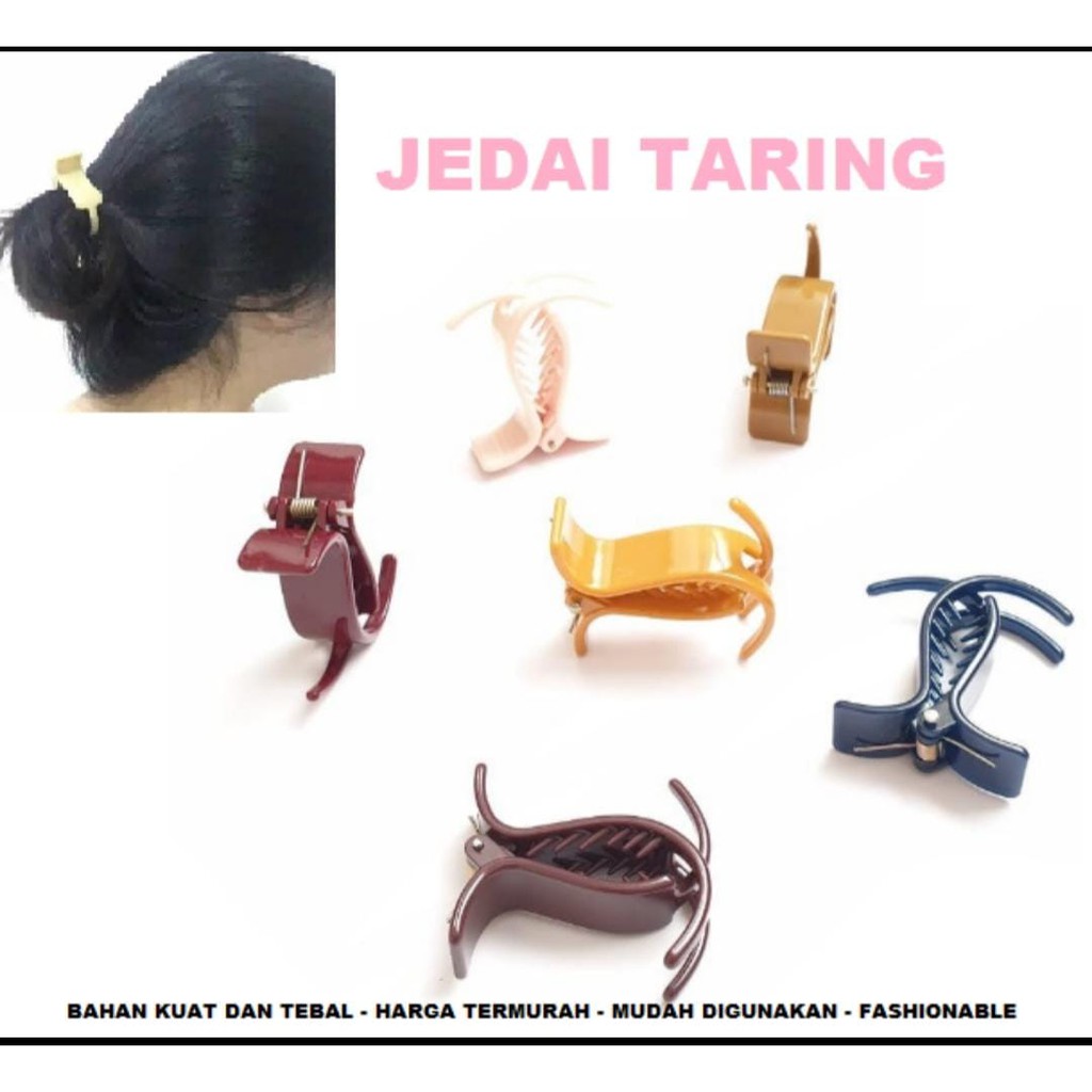 NEW JEDAY TARING / JEPIT RAMBUT GIGI IKAN KOTAK IMPORT