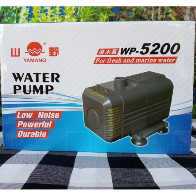 Mesin Pompa Celup Kolam YAMANO WP-5200 Filter Aquarium Hidroponik Waterfall Air Mancur Submersible Pump Power Head Water Pump