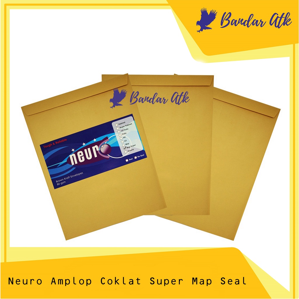 

NEURO Amplop Coklat SUPER MAP SEAL - 29 x 39,5 cm [1 PACK]