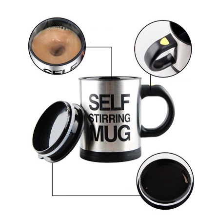 Gelas Pengaduk Otomatis Self Stirring Mug Cangkir Aduk Pengaduk Sendiri Kopi Teh Susu