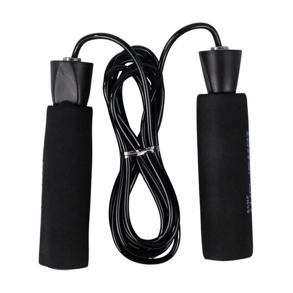 Fitcoach Lompat Tali Skipping Speed Jump Rope Sports Weight Hitam