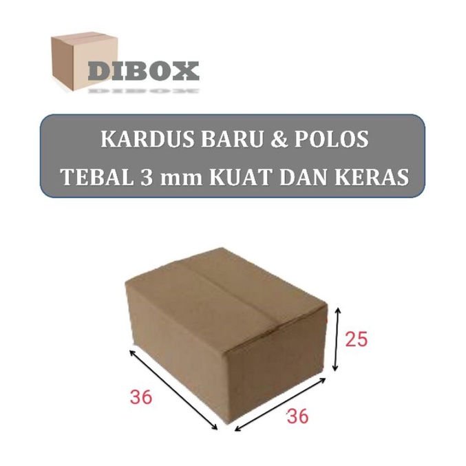 

KARDUS/BOX KARTON POLOS UKURAN 36 x 36 x 25 CM SINGLE WALL