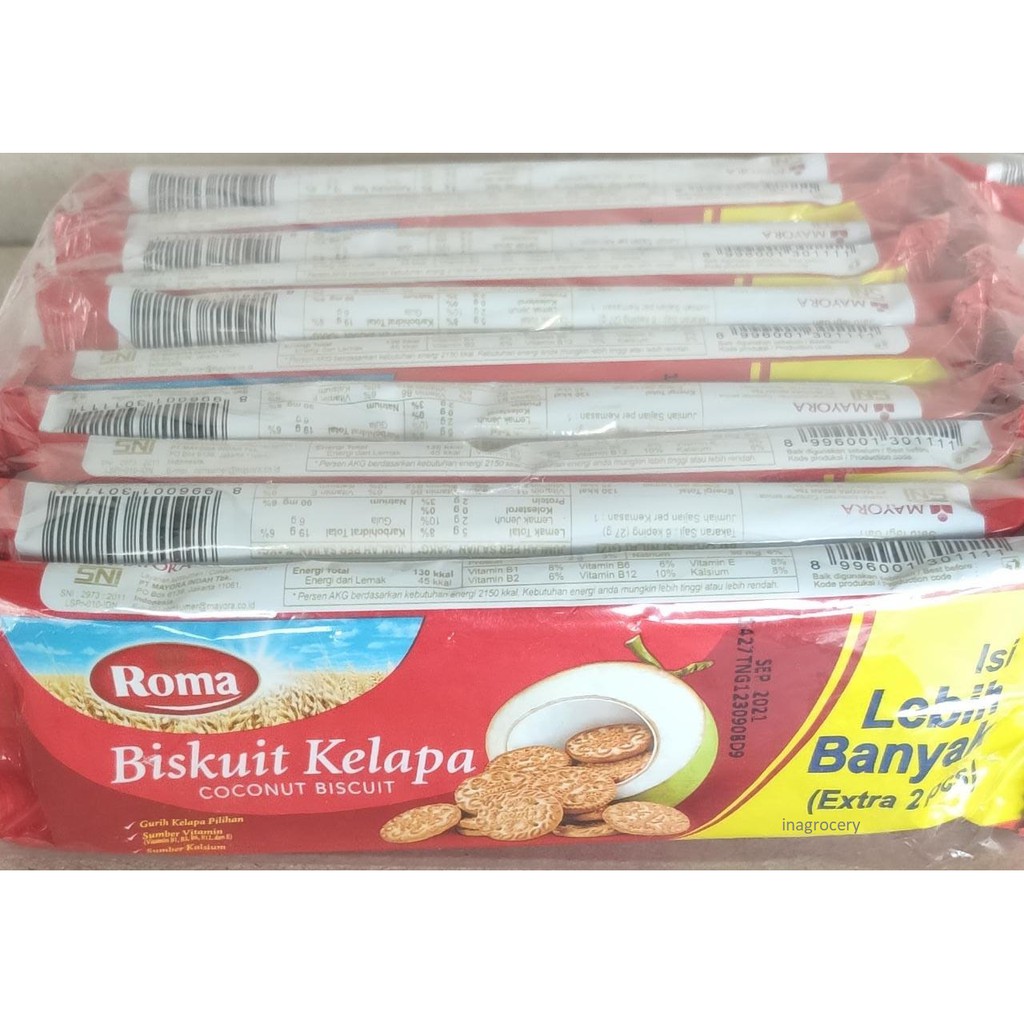 

ROMA BISKUIT KELAPA E2000 10pcs @39gr