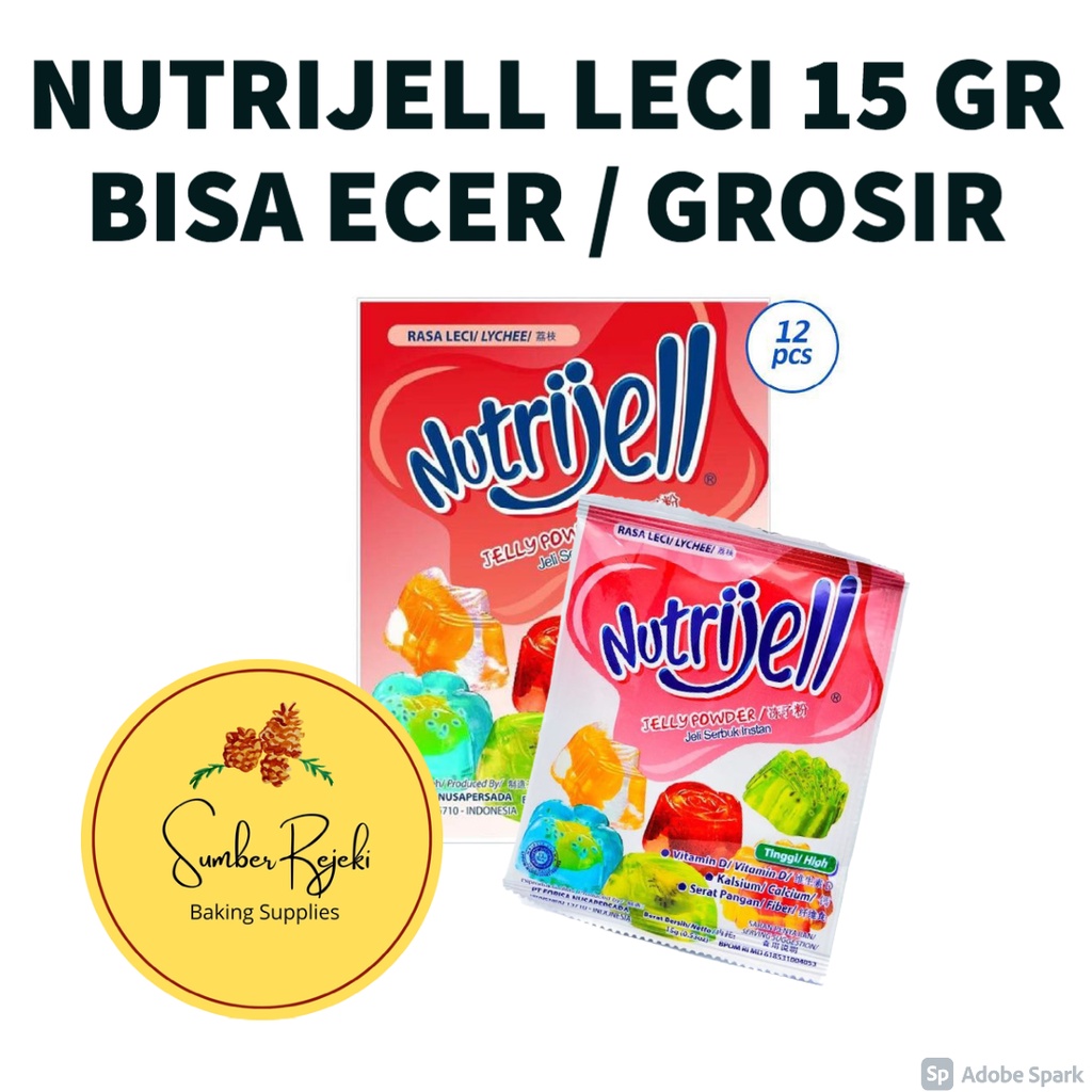 

Nutrijell Agar-Agar Jelly Rasa Leci / Lychee 15 Gr / 15gr