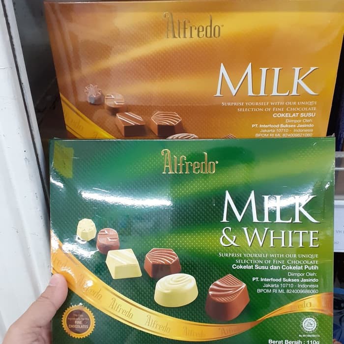 

ALFREDO COKELAT MILK AND MILK WHITE MAKANAN RINGAN HALAL