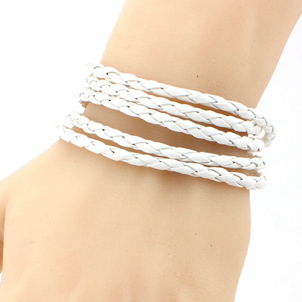 Hu Hu Hu Hu Hu Alat Bantu Pasang Kacamata♡ Gelang Tali Kulit Kepang Dengan Gesper Magnetik Untuk Unisex