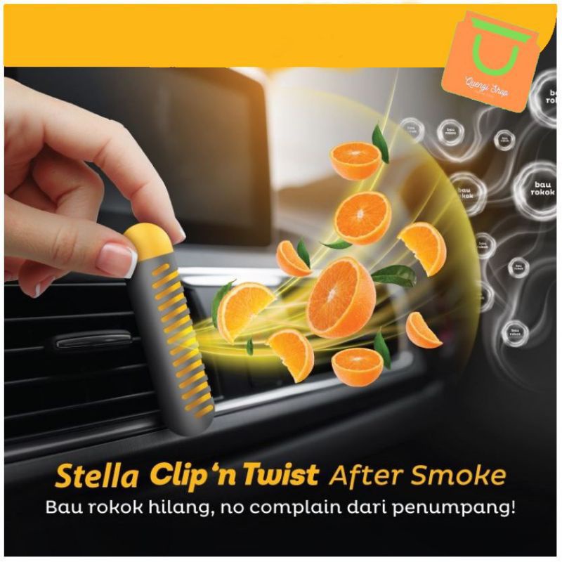 Stella Car Clip n Twist parfum mobil efektif usir bau asap rokok