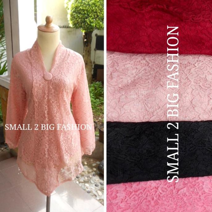 blus atasan kebaya big brokat brukat pink salem merah hitam salmon