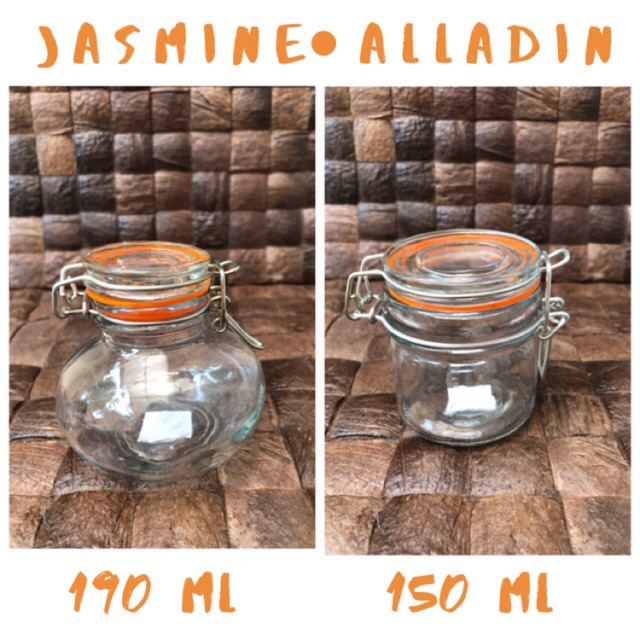 Hermetico Jar Mini Alladin & Jasmine Series | Toples / Jar Kaca Mini