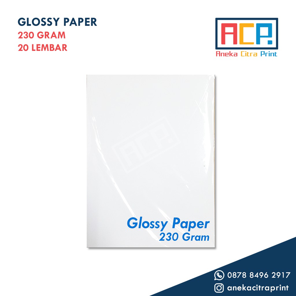 Kertas Foto / Glossy Photo Paper 230 gram - A4