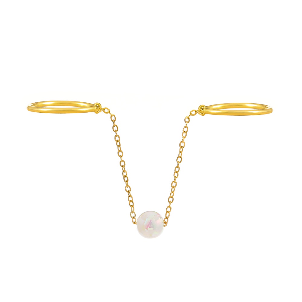 Cincin Rantai One Piece Model Bunga Tulisan Love