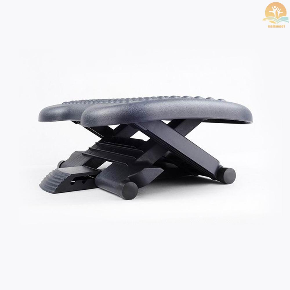 Footrest Under Desk Ergonomic Foot Rest Adjustable 3 Height Position Massage Texture Surface Tilt Angle Adjustment for Office Home Use