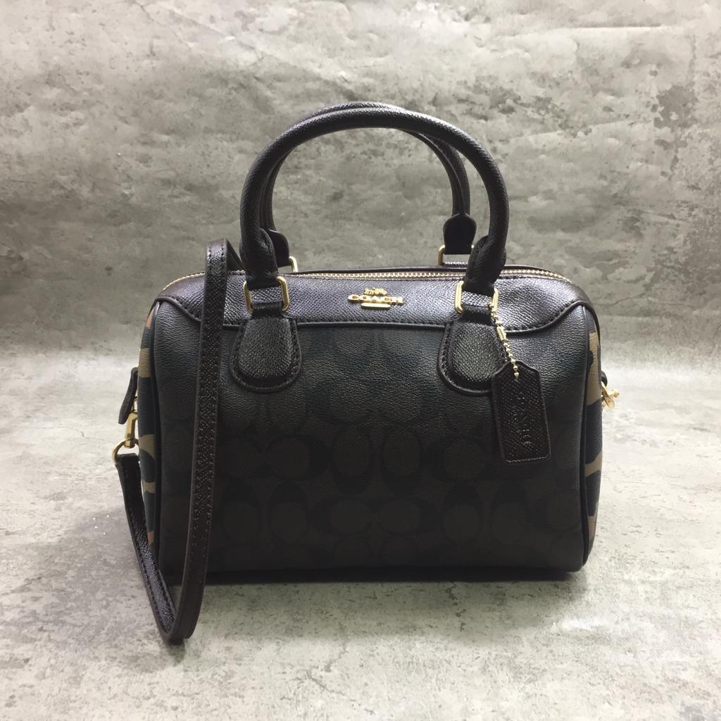 COACH Bennet in Signature Satchel With Leopard Print