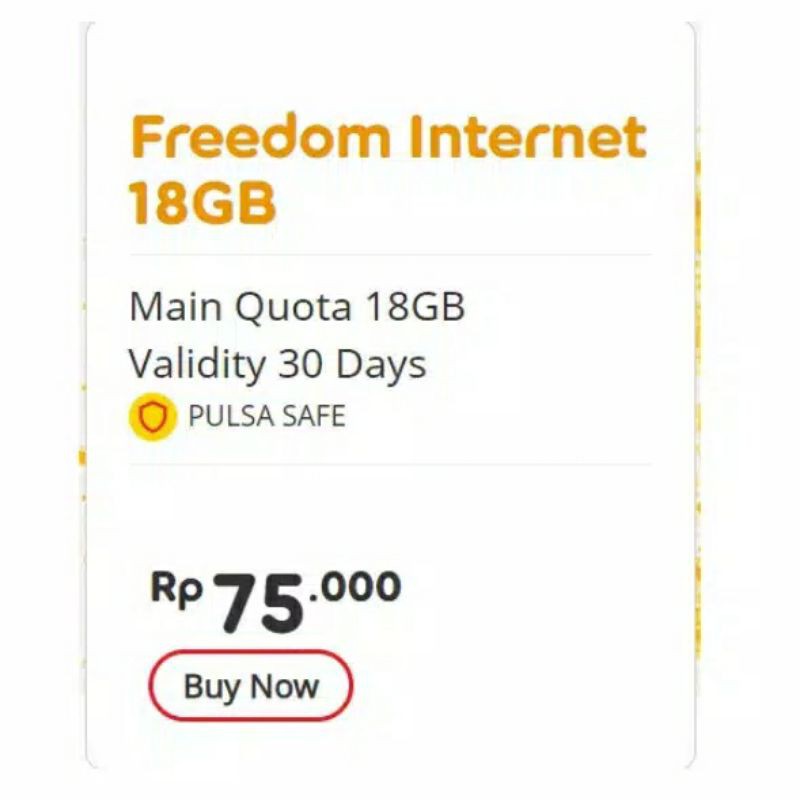 INDOSAT FREEDOM INTERNET 18GB  ISI ULANG DISKON 40%
