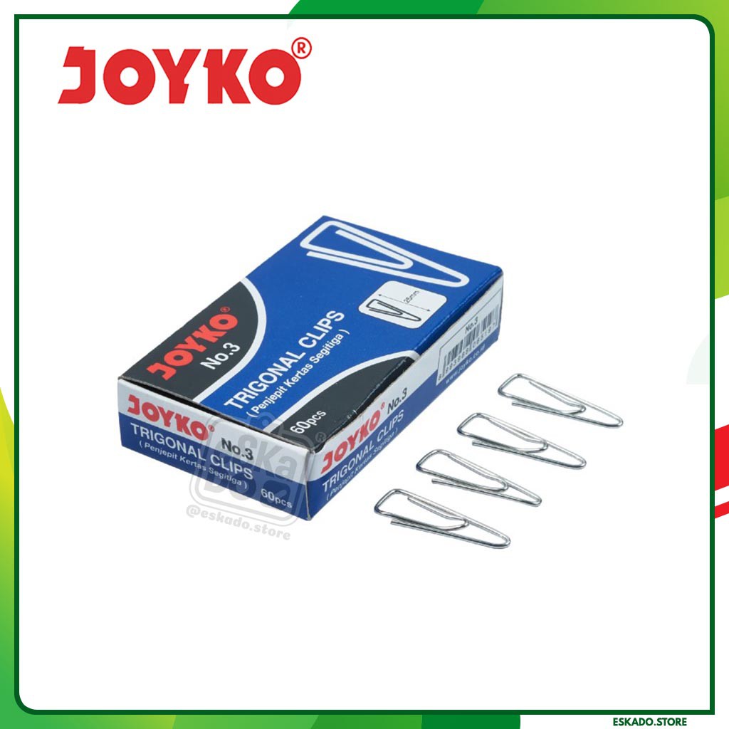 

Trigonal Clip / Klip / Penjepit Kertas Joyko No.3