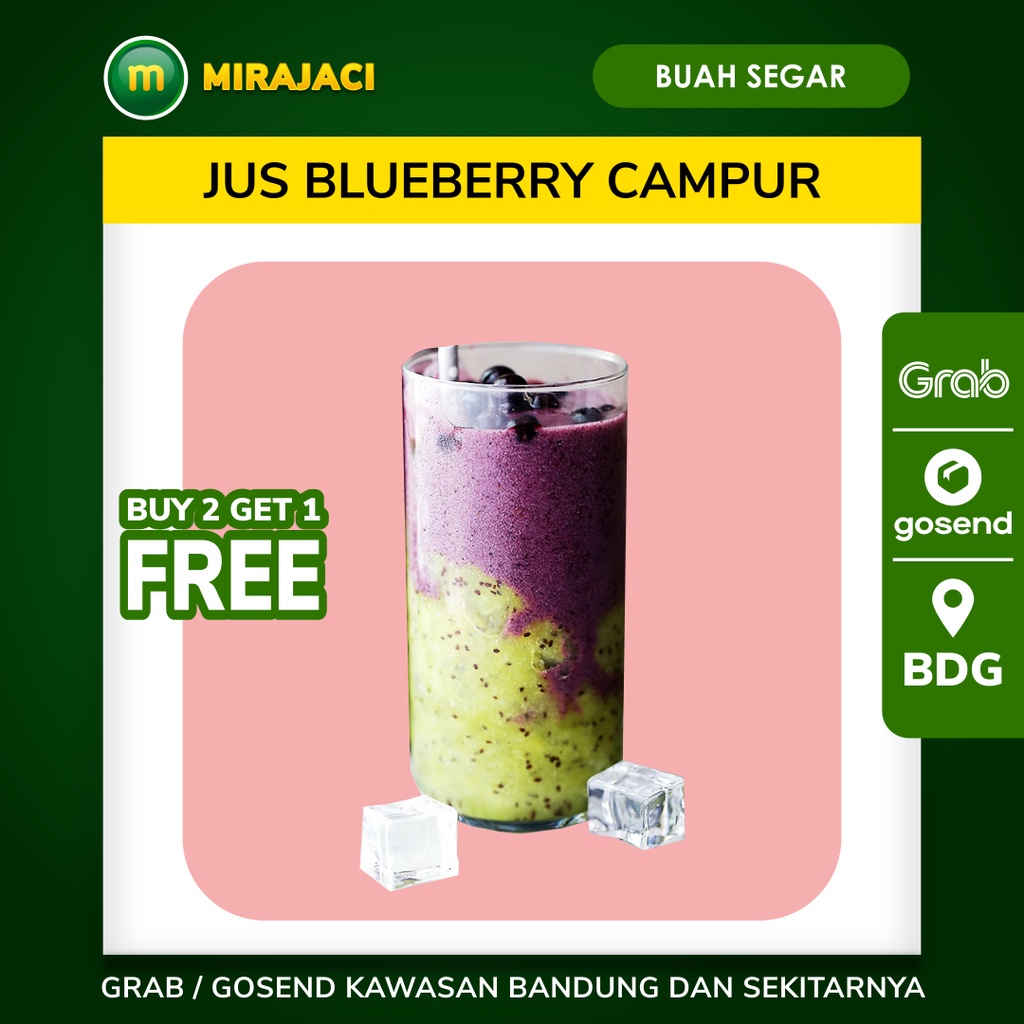 Jus Blueberry Campur 300ml - Promo Jus Segar Bandung