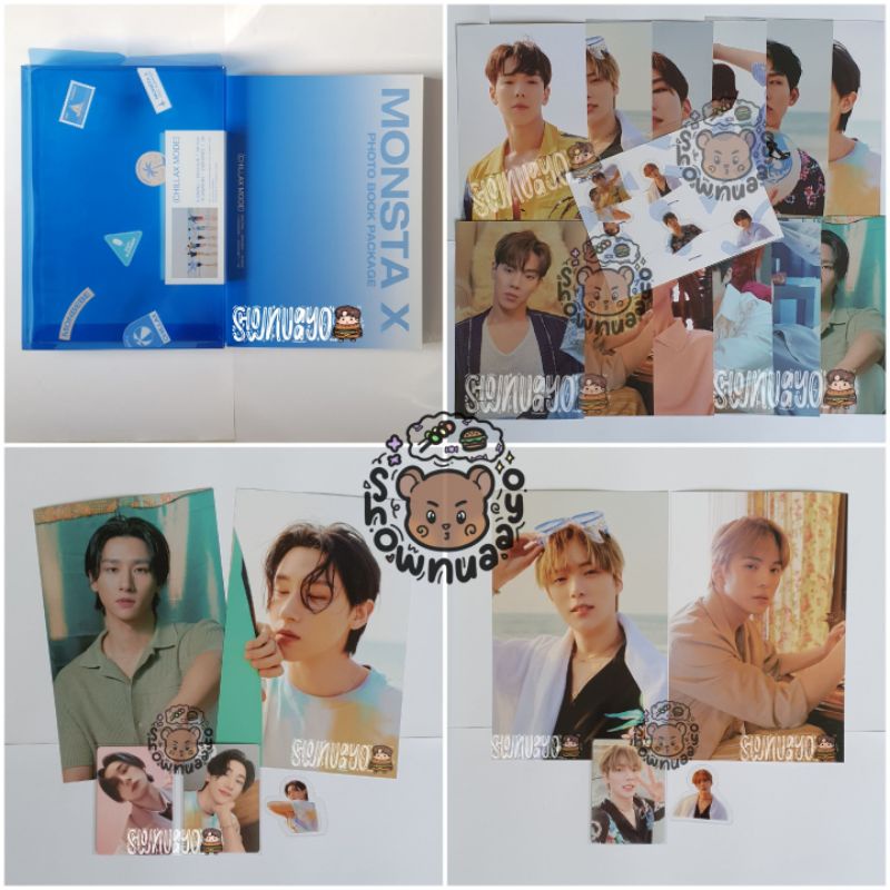SHARING CHILLAX MODE MONSTA X PHOTOBOOK & DVD, postcard, photocard shownu minhyuk kihyun hyungwon jo