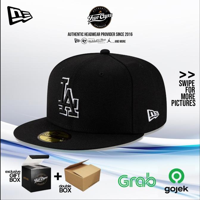 [ORIGINAL] Los Angeles Dodgers Black 59FIFTY Fitted | Topi New Era