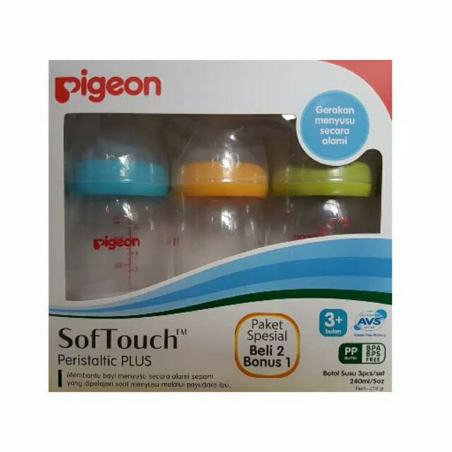 Botol pigeon wide neck 240ml paket isi 3