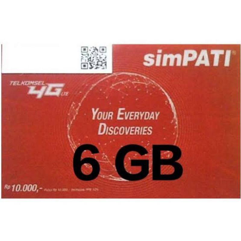 Kartu Perdana Telkomsel - Kuota Internet 6Gb