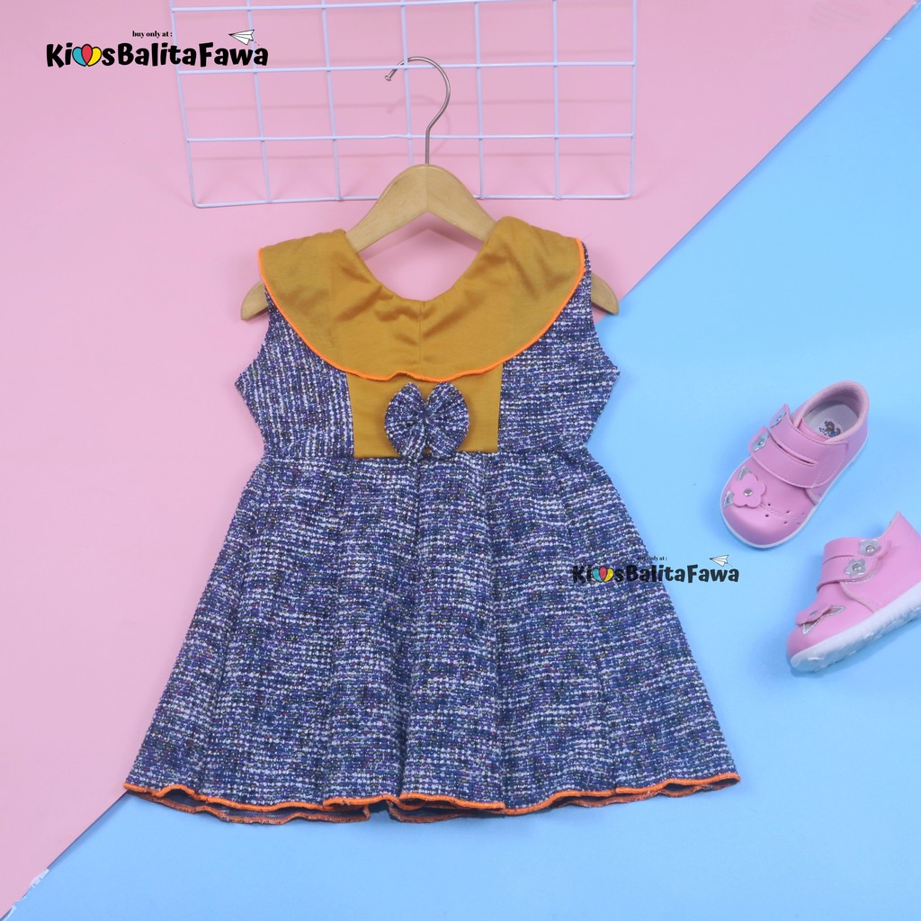 (BLUDRU FLANEL) Dress Cantika uk 1-2 Tahun / Dres Yukensi Baju Anak Perempuan Gaun Pesta Cewek Murah