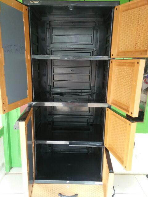 Khusus Kargo Lemari  4pintu 1 Laci Rotan Napolly
