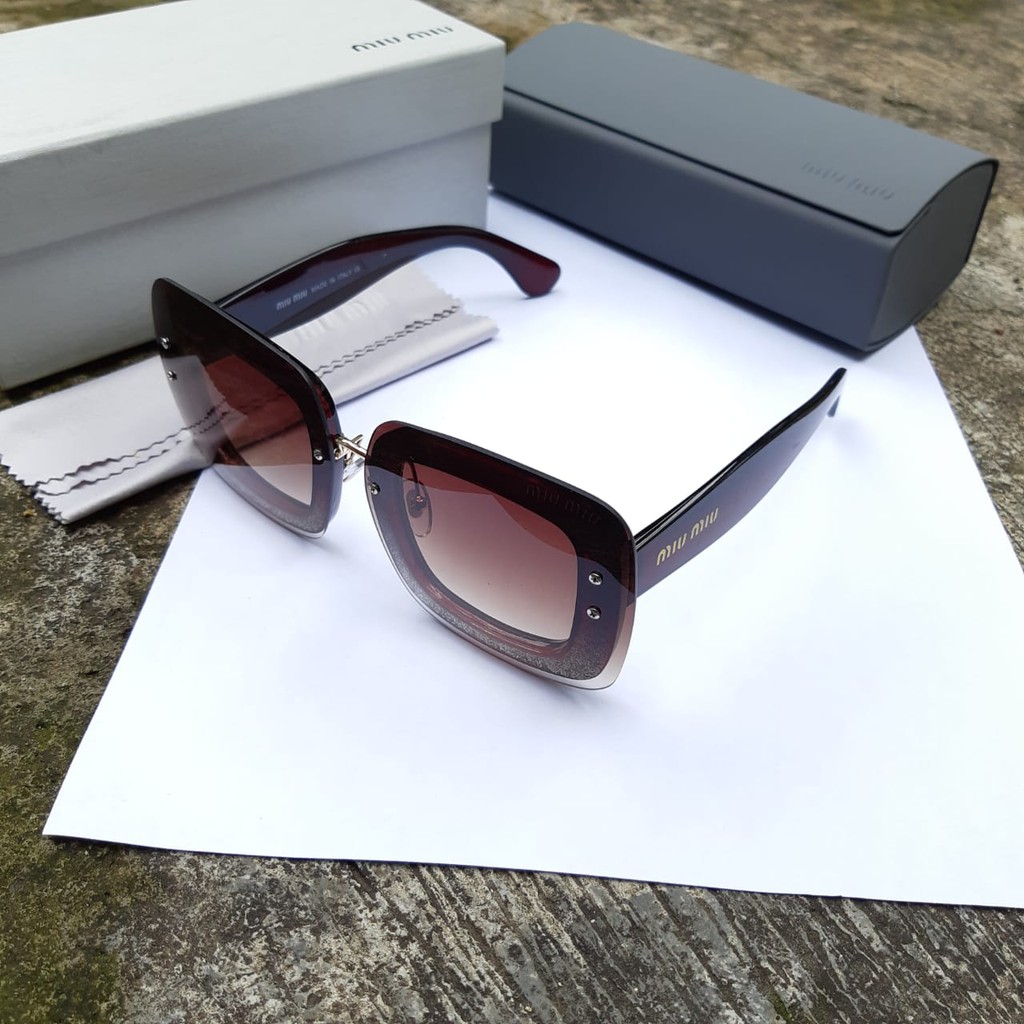KACAMATA WANITA FASHION MIU-MIU GLITER LENSA POLARIZED