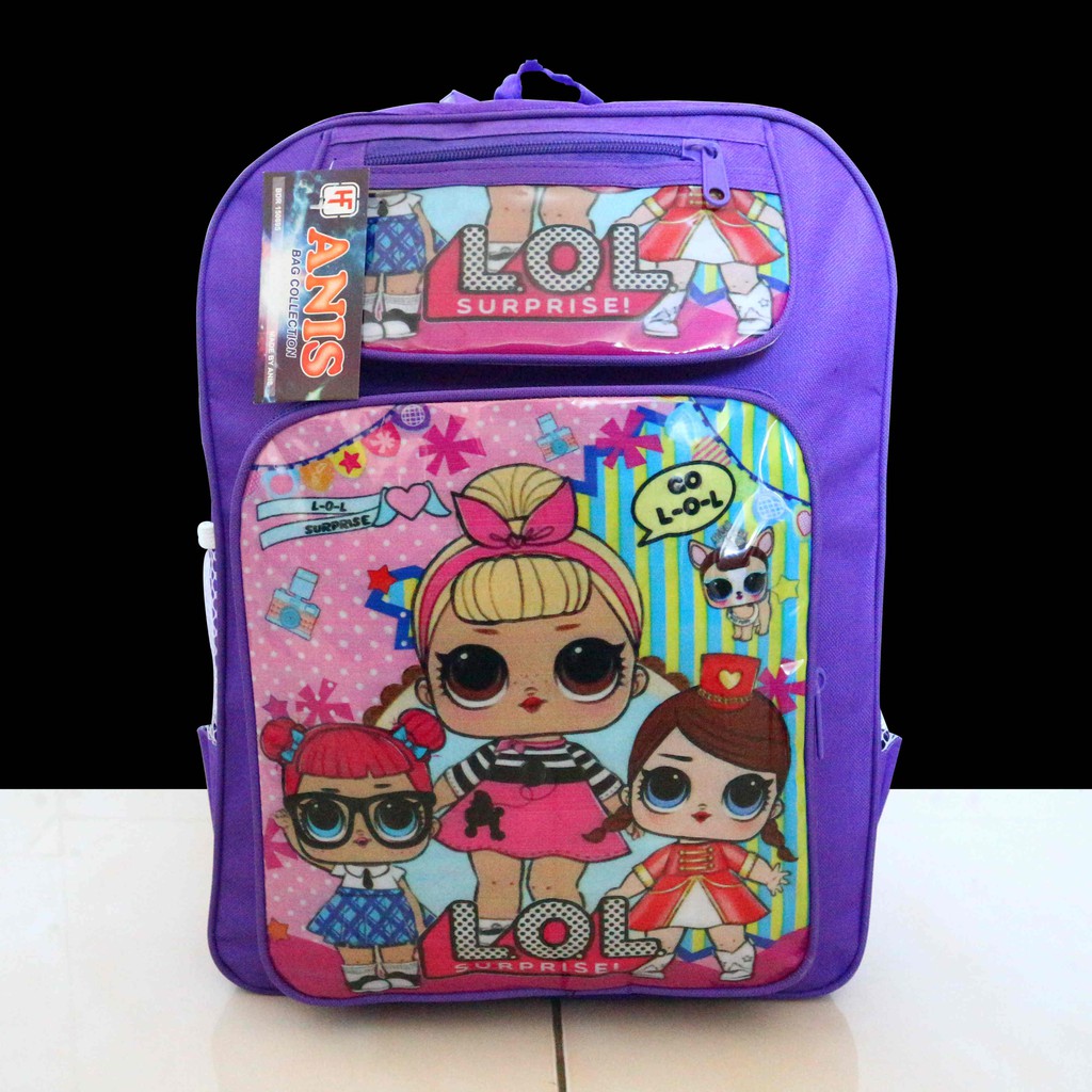 Tas Gendong LoL Kecil Ungu Ransel New Arrival Kekinian Cute Cantik