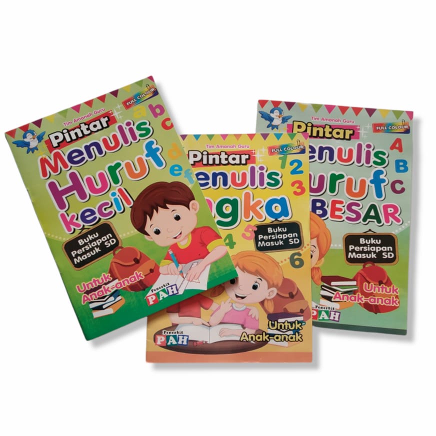 buku paud pintar menulis huruf & angka