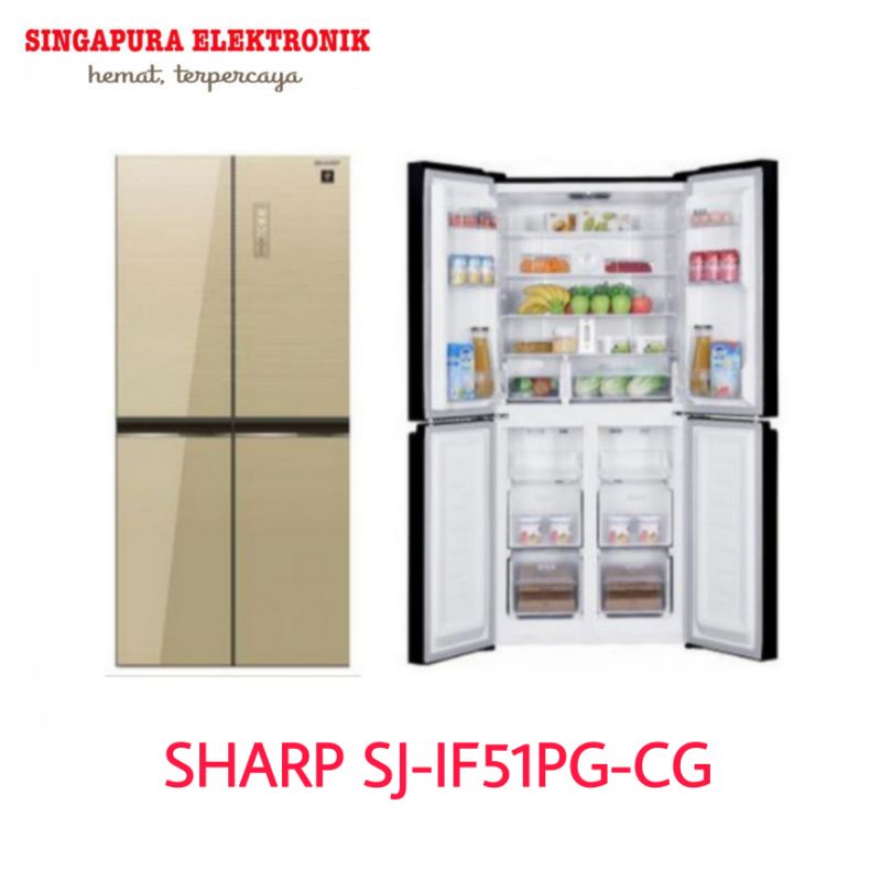 Sharp Kulkas Side By Side SJ-IF51PG-CG