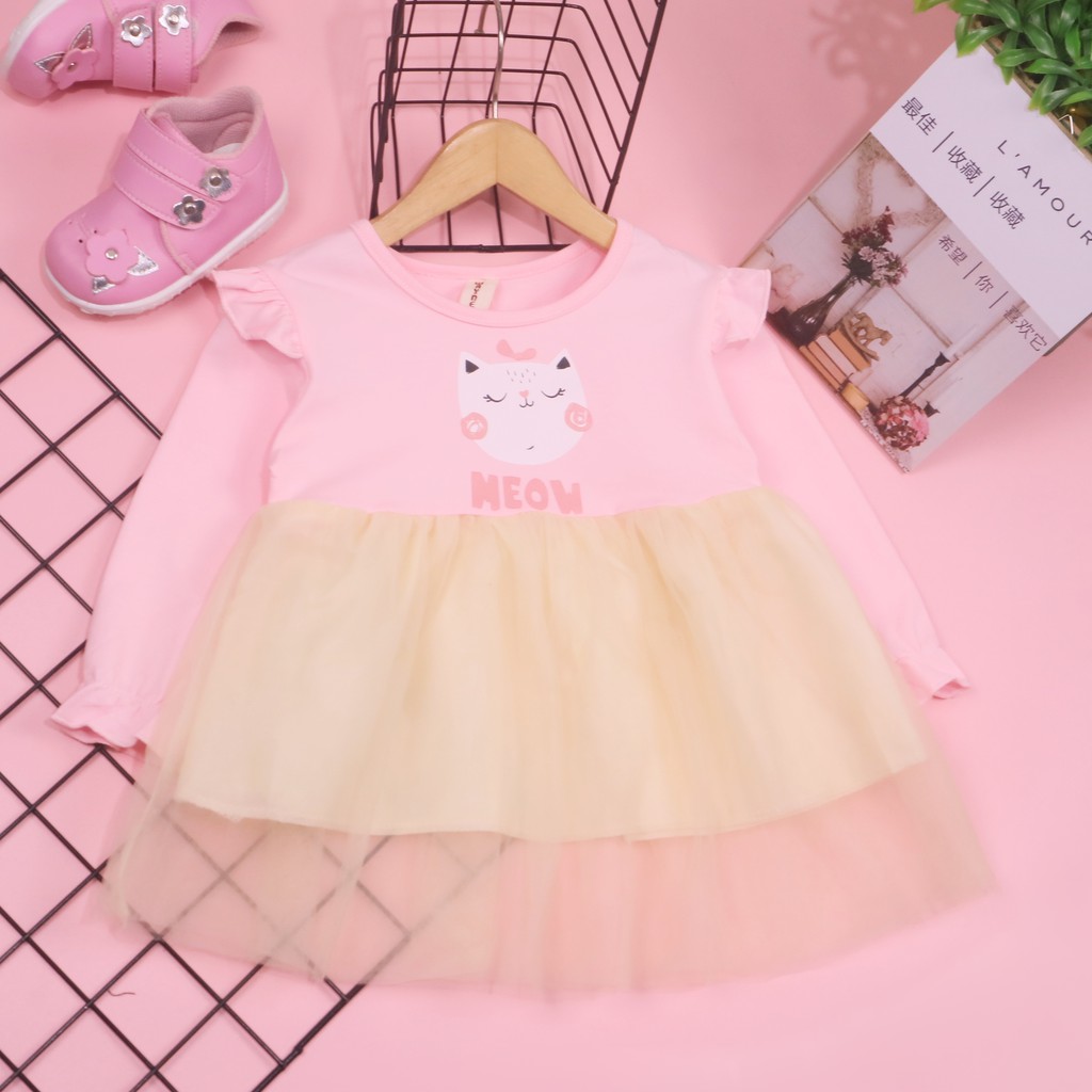 Bayi - 2 TAHUN | Dress Korea Ae Ri - Dress Baby Korean Style Overal Gaun Tutu Princess Anak Kualitas Import