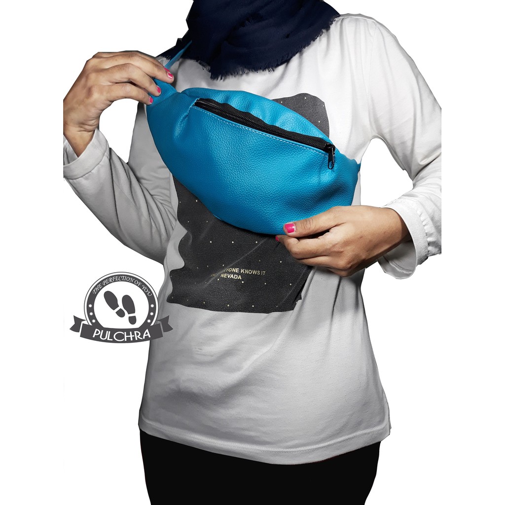 Pulchra waist bag QQ wanita tas pinggang cewek kekinian trendy
