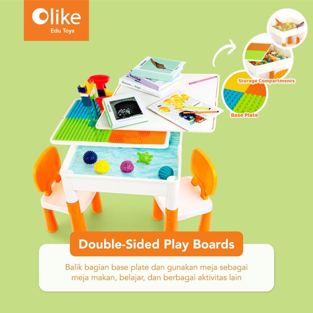 OLIKE FUN BRICK TABLE EDU TOYS GARANSI RESMI OLIKE