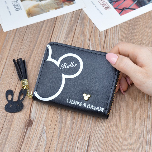 EV -  D23 DOMPET WANITA CANTIK DENGAN MOTIF DISNEY MICKEYMOUSE
