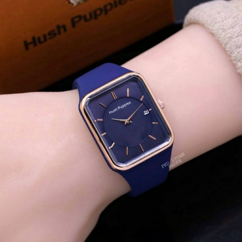 (PROMO☑️) JAM TANGAN WANITA | JAM TANGAN WANITA TERBARU | JAM TANGAN WANITA HUSS PUPPIES TERMURAH STRAP RUBBER | JAM TANGAN WANITA KASUAL DAN SIMPLE | JAM TANGAN WANITA ANALOG TANGGAL AKTIF | JAM TANgN WANITA PERSEGI TALI KARET MURAH BAGUS DAN VIRAL