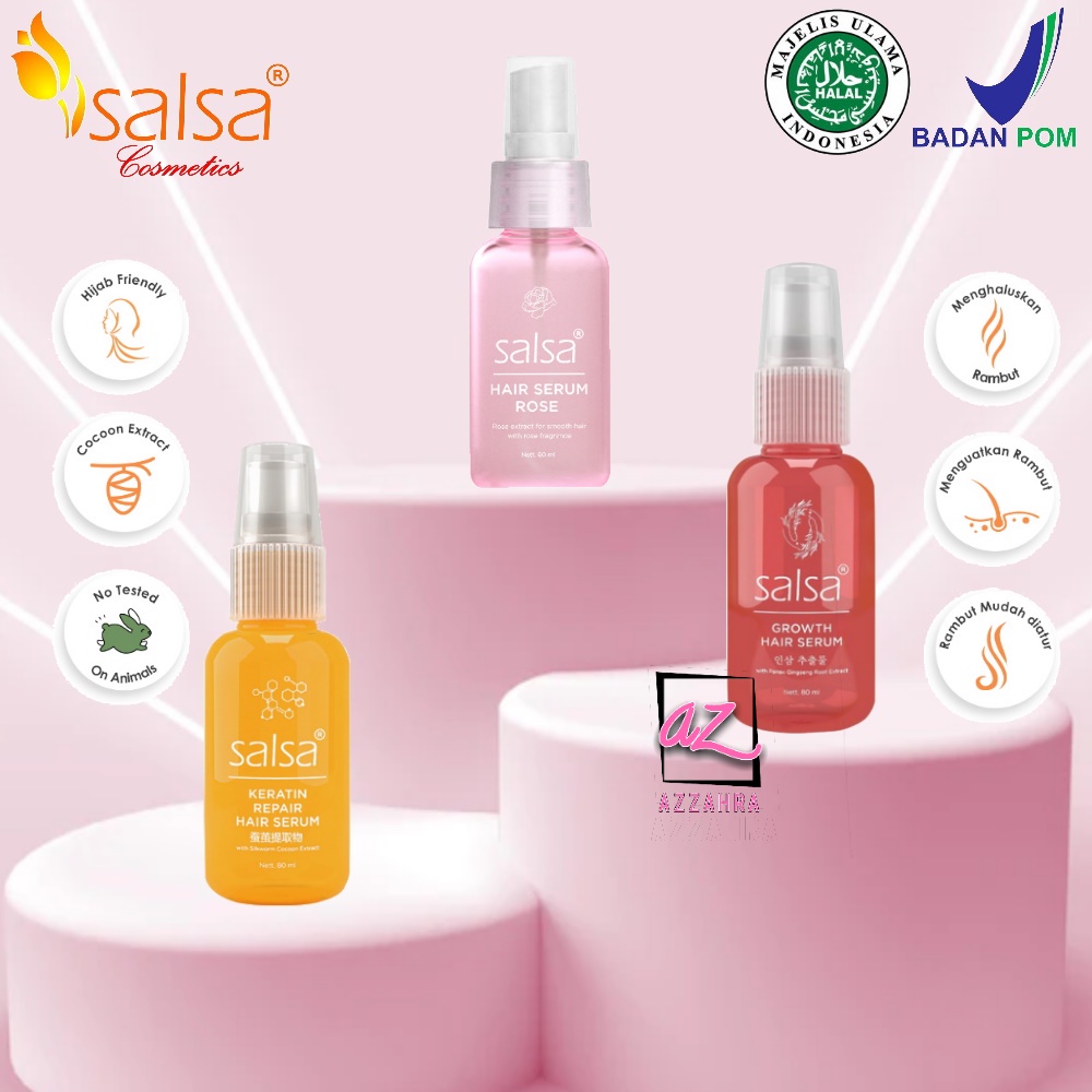 SALSA Hair Serum Rose / Hair Serum Growth / Hair serum Keratin - 80ml ( Serum Perawatan Rambut ) ORIGINAL BPOM