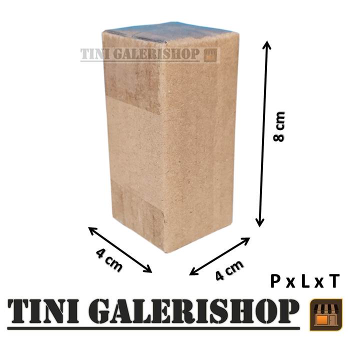 Kardus Packing Box Kecil Uk.4x4x8 cm Luar Polos Dalam Ada Tulisan-3