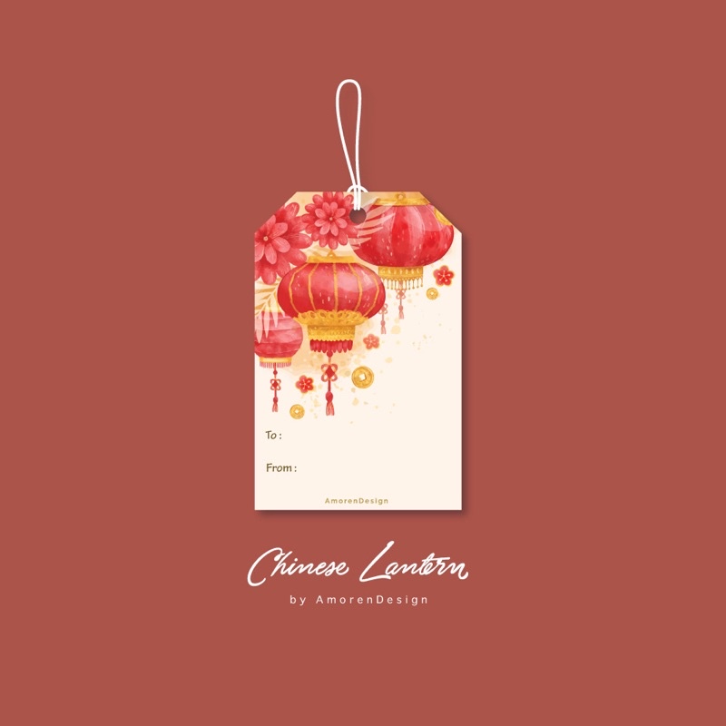 

Chinese Event Hangtag CNY Gift Tag Hampers Hang Tag Imlek Capgomeh Sincia
