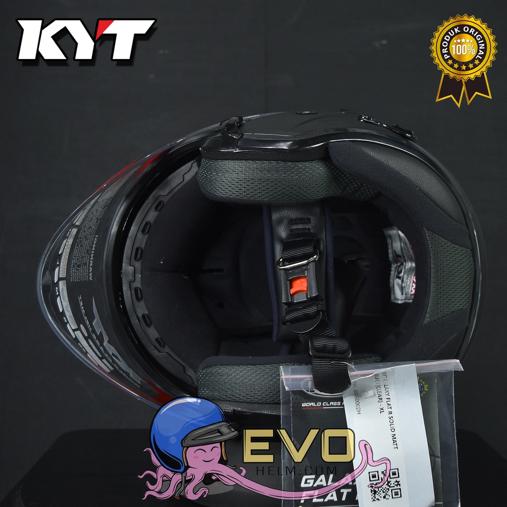 KYT GALAXY_SOLID BLACK DOFF (DOUBEL VISOR)