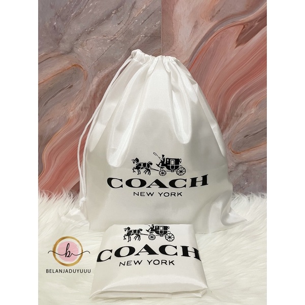 Dustbag COACH SATIN (READY STOCK JKT ) Pengganti Sarung Tas Pelindung Debu Dust Bag DB Branded