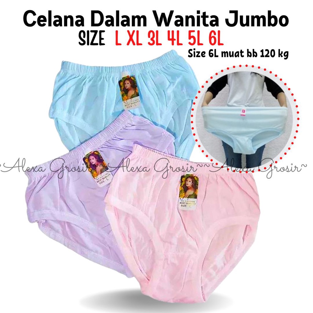 [ PREMIUM ] CELANA DALAM WANITA POLOS / CELANA DALAM WANITA KATUN LEMBUT MERK GAYATRI VIENNA MILLYA SIZE L XL 3L 4L 5L