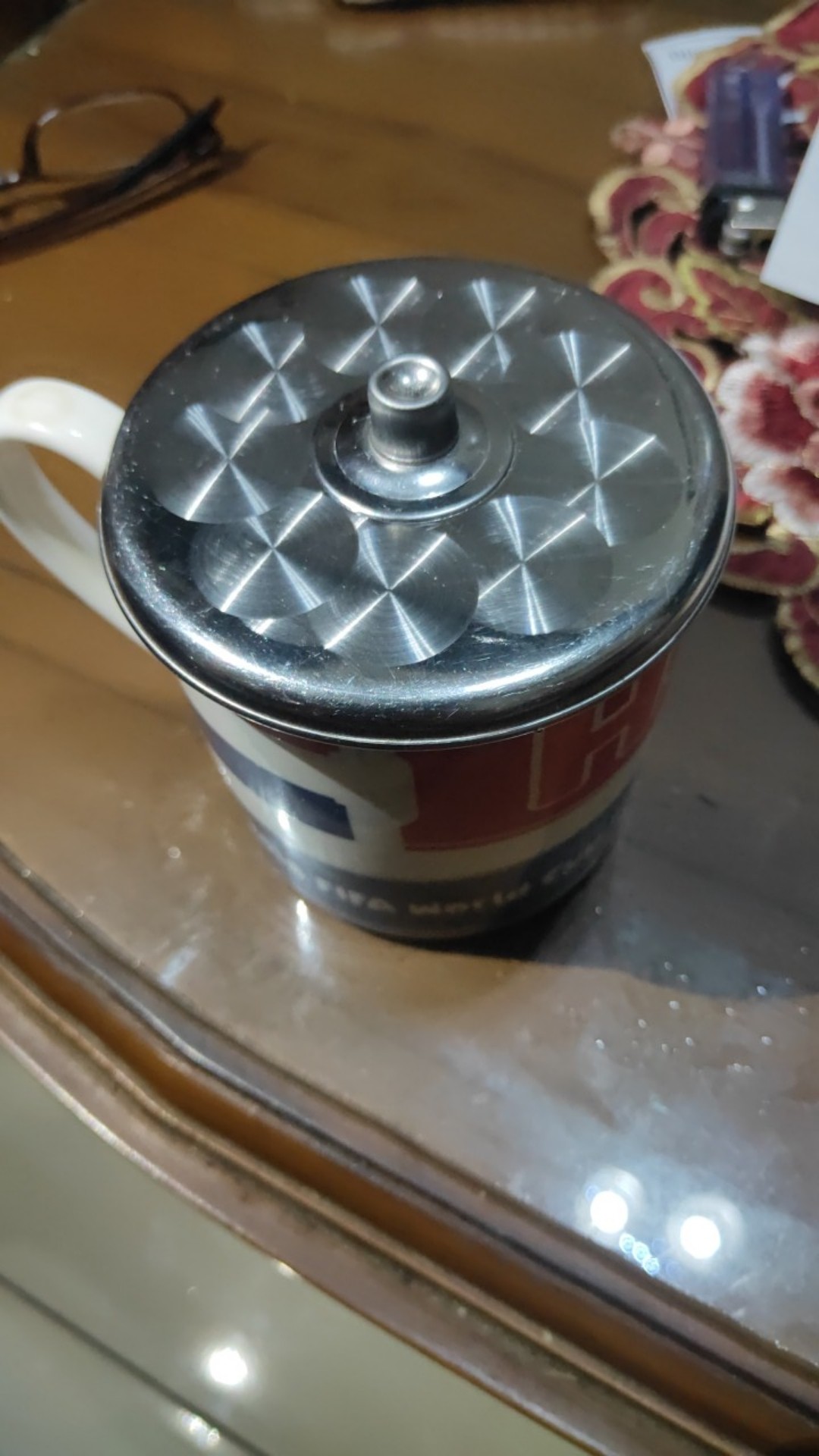 Tutup Gelas Stainless .diameter : 9,5 Cm & 10 Cm(tutup Gelas Aja)  &  7,5 Cm (tutup Gelas + Tataan )