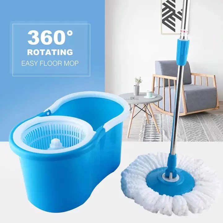 Barnik88 Praktis Spin mop 360 rotated  Alat Pel Lantai Ultra Pel putar serbaguna spin mop 2 kain pel Super Praktis