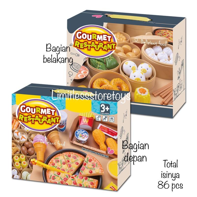 Mainan Pretend play fastfood DIMSUM, KFC, BBQ, HOTPOT / Pretend Play