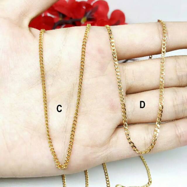 Rantai kalung lapis emas xuping / titanium/ jewelry