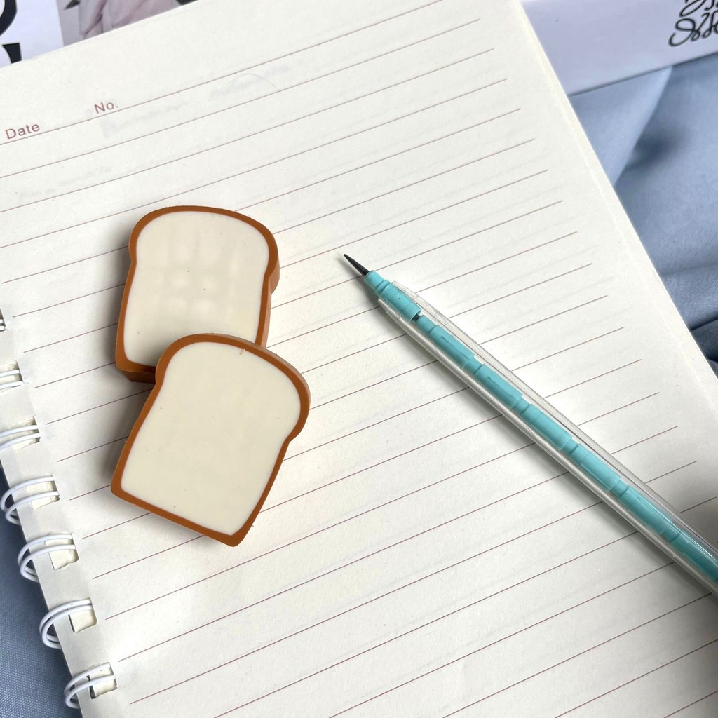 

PENGHAPUS ROTI TAWAR 1 PACK ISI 4 PCS PENGHAPUS BENTUK SARAPAN MAKANAN LUCU UNIK IMUT