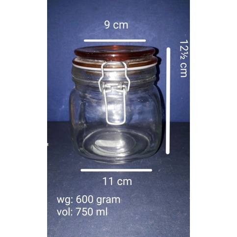 (1 pcs) toples hermatico 750ml dynasty, hm750 tutup warna