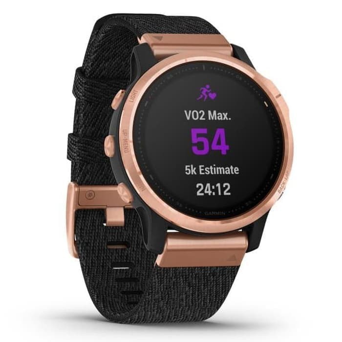 Jual Garmin Fenix 6S Rose Gold-tone Heathered Black Nylon Band 010-02159-8H  ORIGINAL \u0026 GARANSI Indonesia|Shopee Indonesia