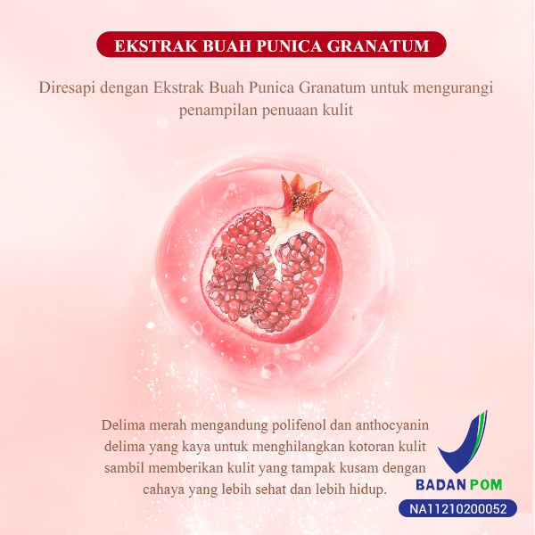 [BPOM] BREYLEE Pomegranate Serum Facial Mask / Breylee Sheet Mask - Whitening , Melembabkan, Mencerahkan &amp; Anti-Aging (30 ml)